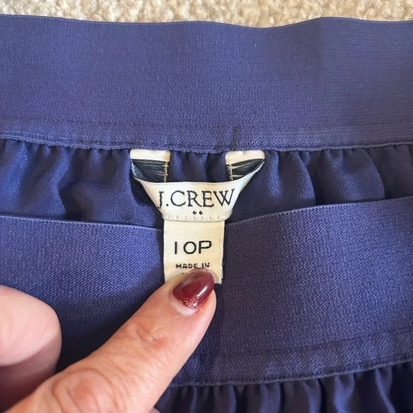 J. Crew Blue A-Line Skirt lined size 10 p - Picture 3 of 3